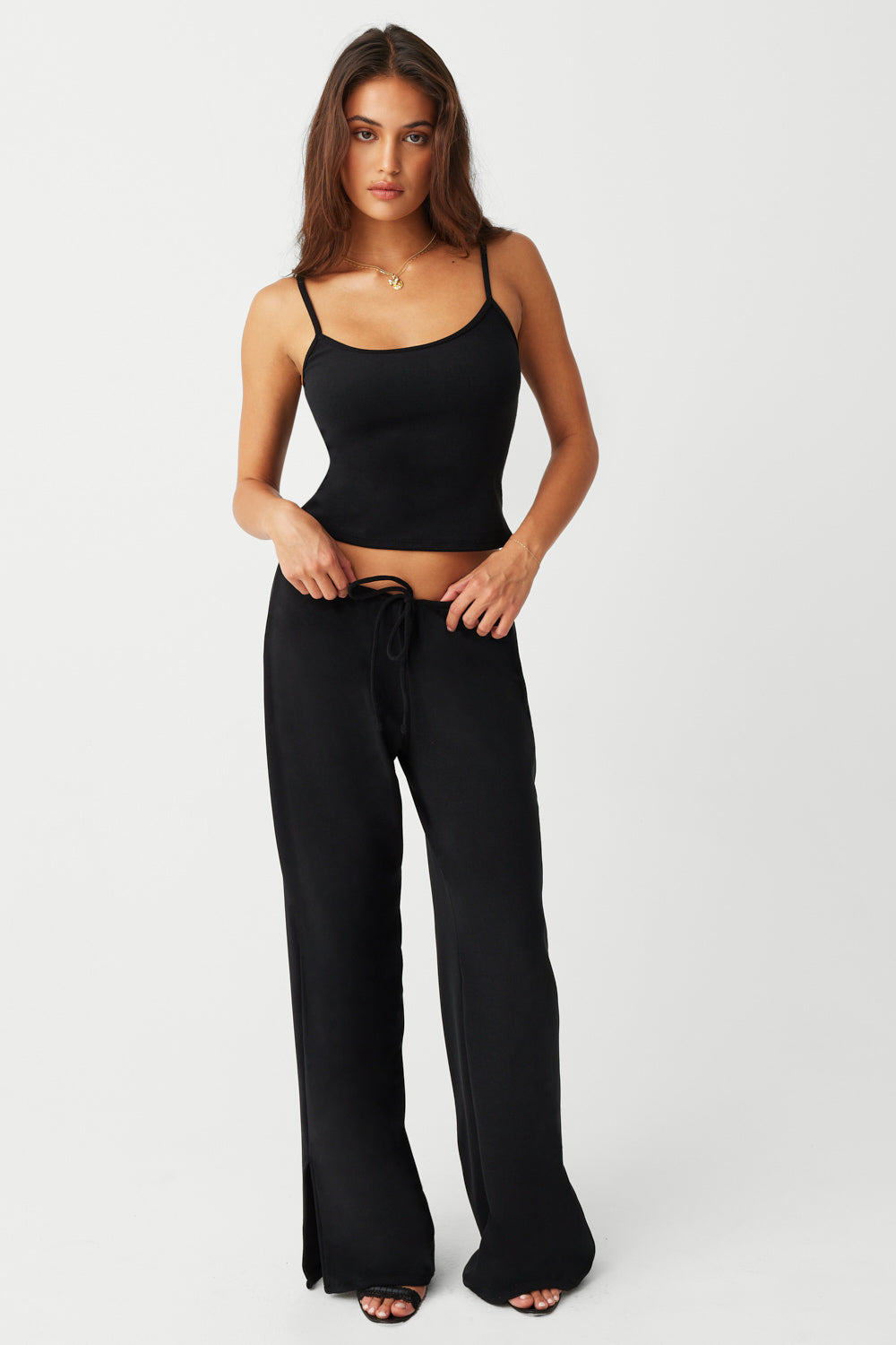 Daisy Terry Low Rise Pants for Women - Soft & Comfortable Black Lounge Pants - Perfect for Yoga, Relaxing at Home, and Casual Wear