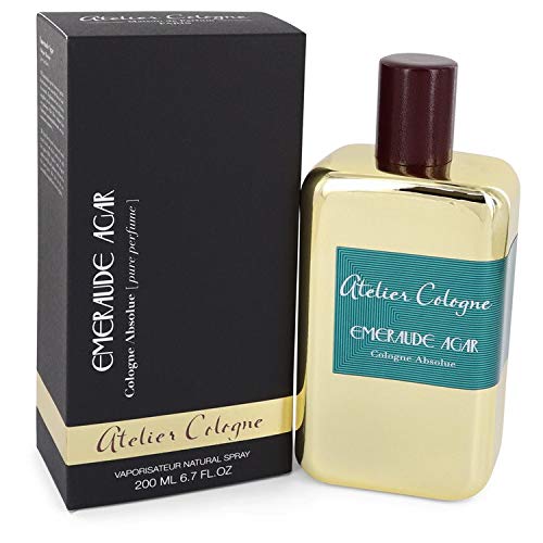 6.7 oz Pure Perfume Spray for Women & Men - Emeraude Agar Cologne by Atelier Cologne | Long-Lasting Unisex Fragrance | Perfect for Date Night, Office & Special Occasions