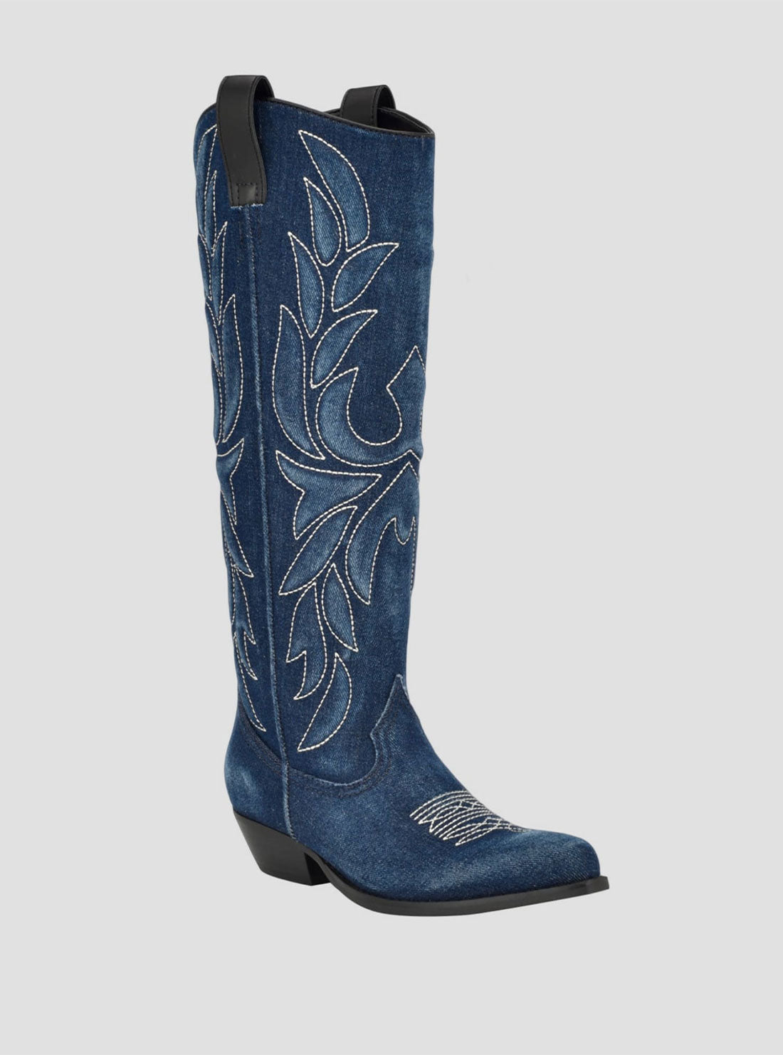 Black Denim Ginnifer Western Boots for Women - Stylish Cowgirl Boots for Riding, Country Fashion & Everyday Wear