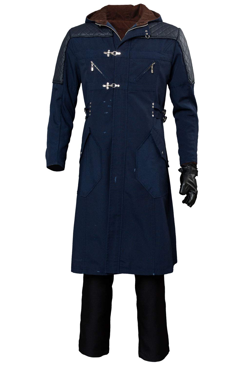 Mutrade Long Casual Coat DMC V Cosplay Costume Hoodie Jacket - Dante's Jacket from Devil May Cry 5 - Perfect for Halloween, Cosplay Events, and Anime Conventions