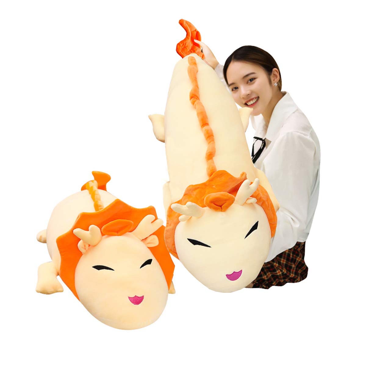 Hofun4U Giant Dragon Plush Pillow - Soft Stuffed Toy for Kids & Adults, Home Decor Gift for Christmas & Birthday (57