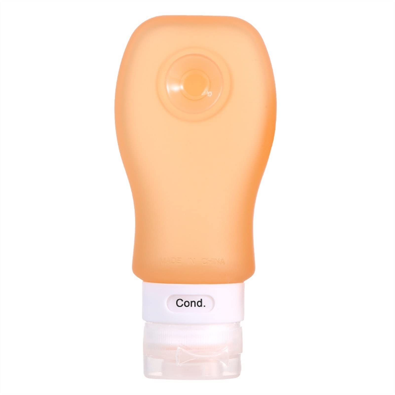 5-Piece Refillable Travel Bottles with Lids - Soft Silicone Squeezable Containers with Suction Cup | Portable Leakproof Toiletry Jars for Shampoo, Lotion & Cosmetics | Ideal for Air Travel, Gym & Vacation (Orange, One Size)