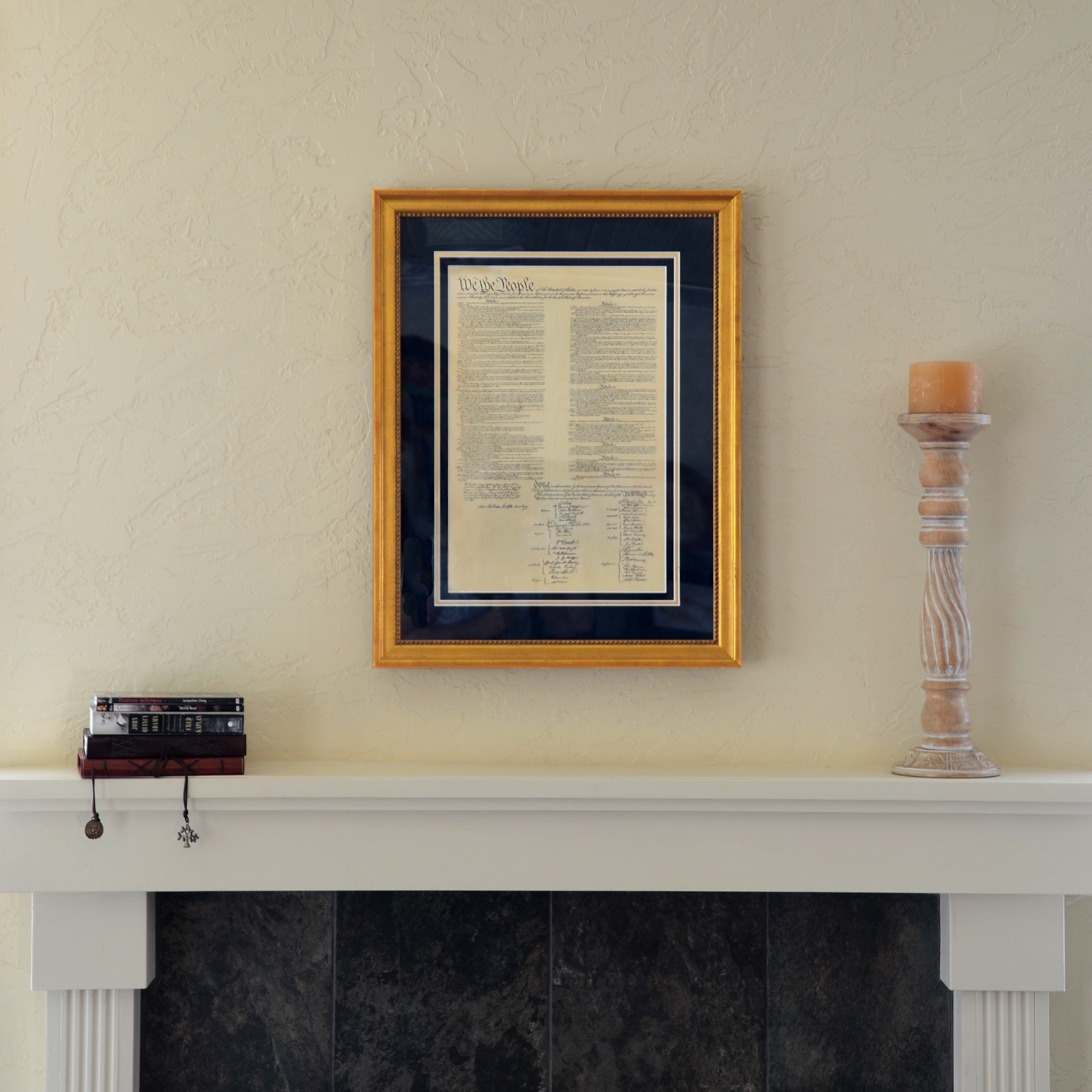 Premium Framed US Constitution Parchment - Historic Document Replica for Home & Office Decor, Patriotic Gift Idea, American History Display
