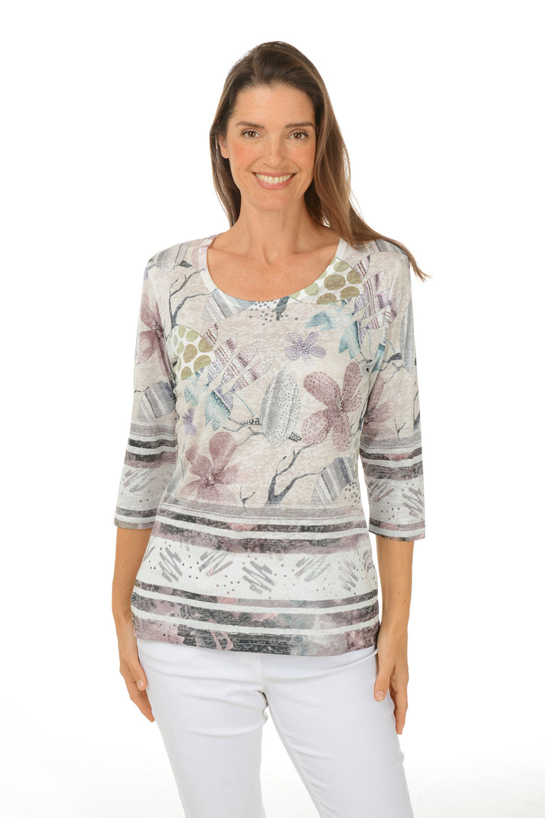 Elegant Cherry Blossom Embellished Knit Top for Women - Perfect for Spring Outfits, Date Nights & Special Occasions