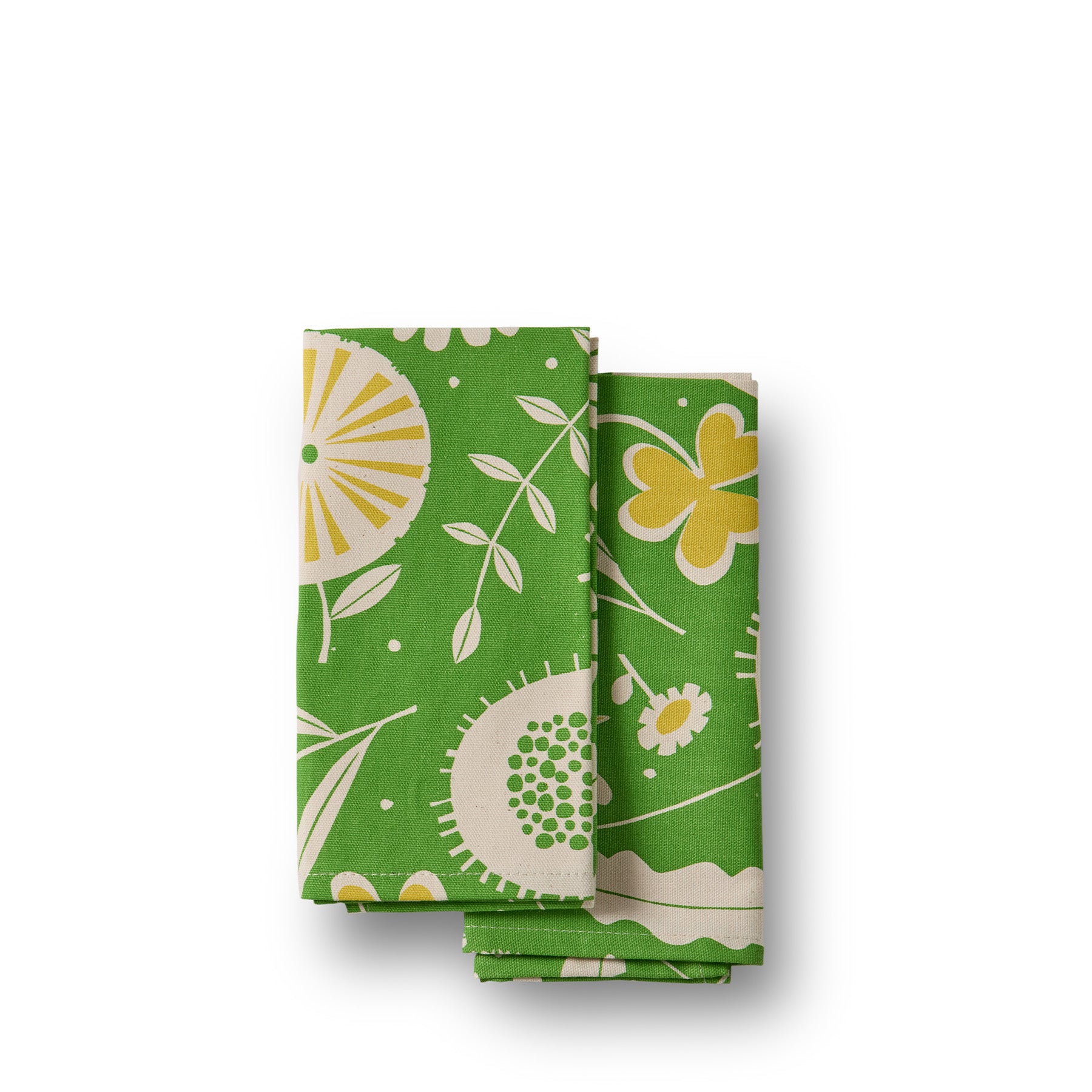 Premium Grass Green Flourish Napkins (Set of 2) - Elegant Dinner Party & Wedding Table Decor - Eco-Friendly Cotton Napkins for Formal Dining & Special Occasions