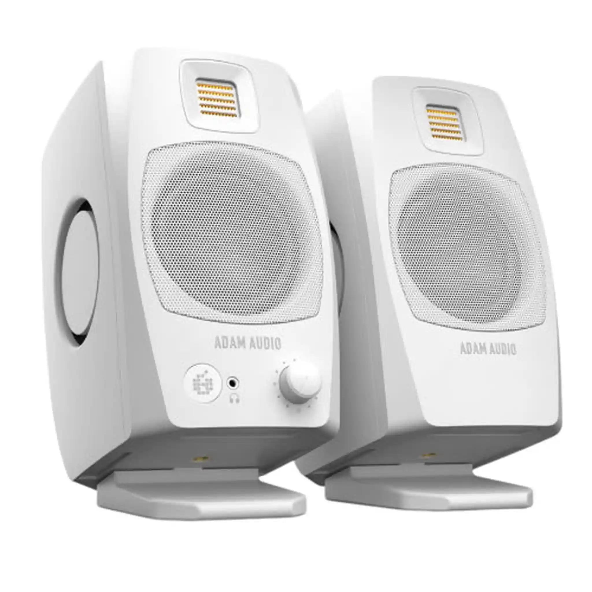 Adam Audio D3V Active Studio Monitor Speakers - White | Professional Desktop Audio System for Music Production, Podcasting & Home Studios
