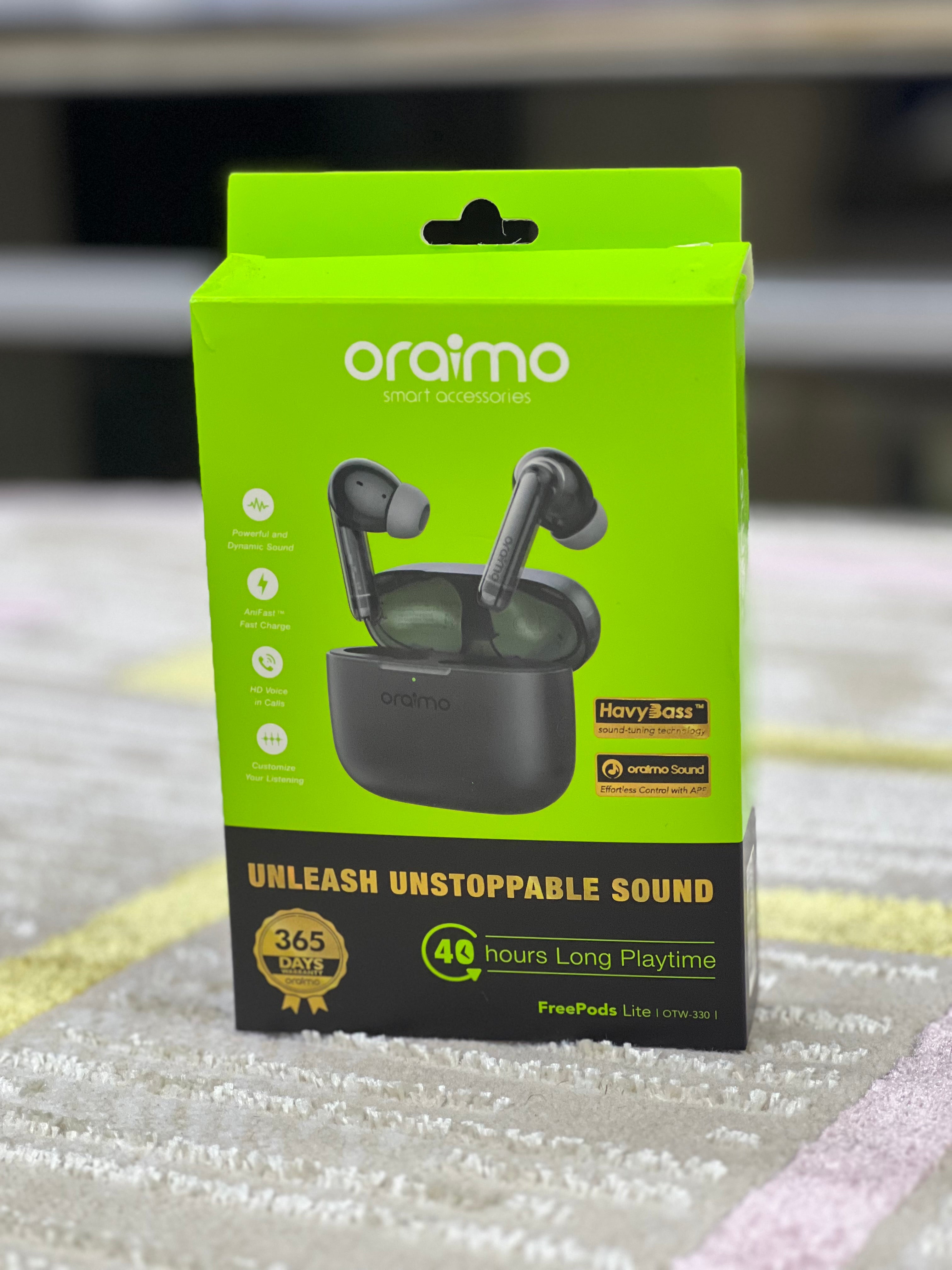 oraimo Wireless Earbuds Bluetooth 5.0 with 24H Playtime, IPX7 Waterproof, Noise Cancelling - Perfect for Gym, Running & Travel