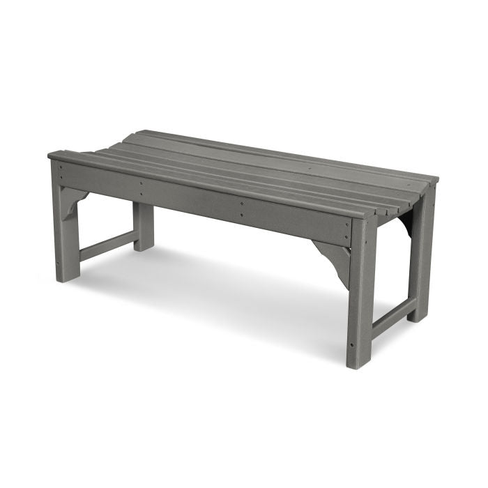 POLYWOOD Traditional 48-Inch Backless Garden Bench - Durable Outdoor Furniture for Patio, Deck, and Lawn Seating