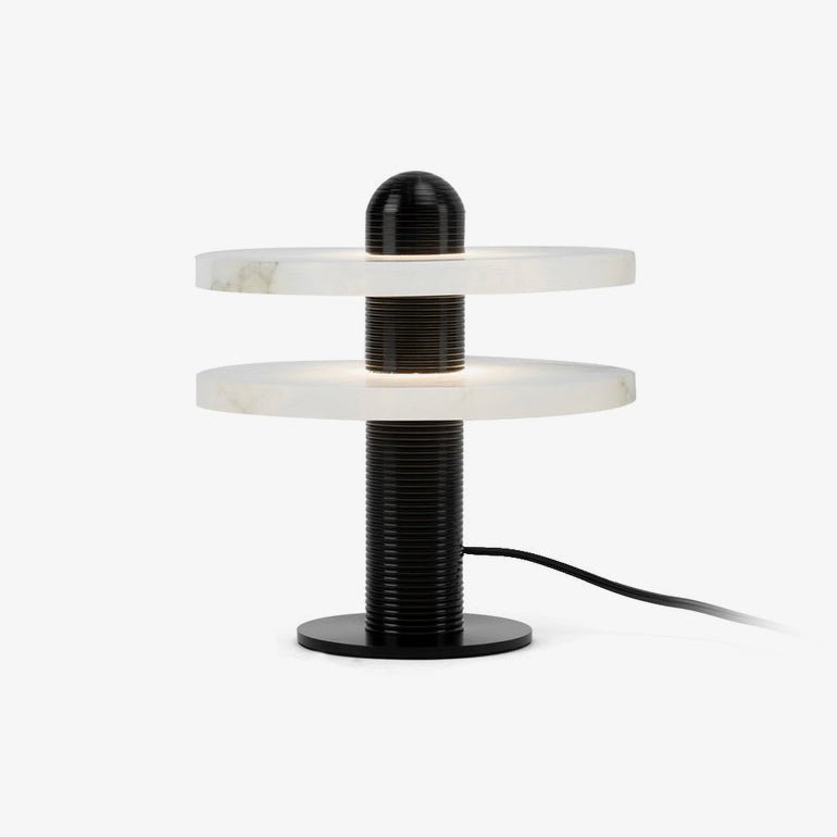Alabaster Comet Table Lamp - Modern Minimalist Bedside & Desk Light for Home Office, Living Room, and Dorm Decor