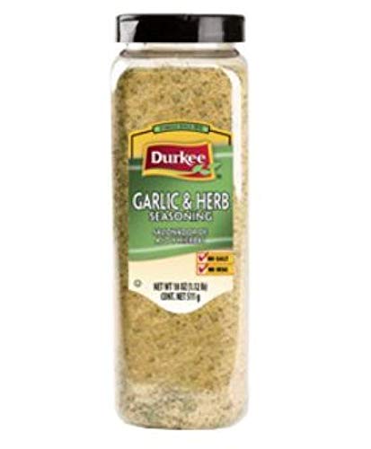 Durkee Garlic & Herb Salt-Free Seasoning - 18 oz. Bulk Container (Pack of 6) | All-Natural Spice Blend for Cooking, Grilling & Meal Prep | Perfect for Roasts, Soups & Healthy Recipes