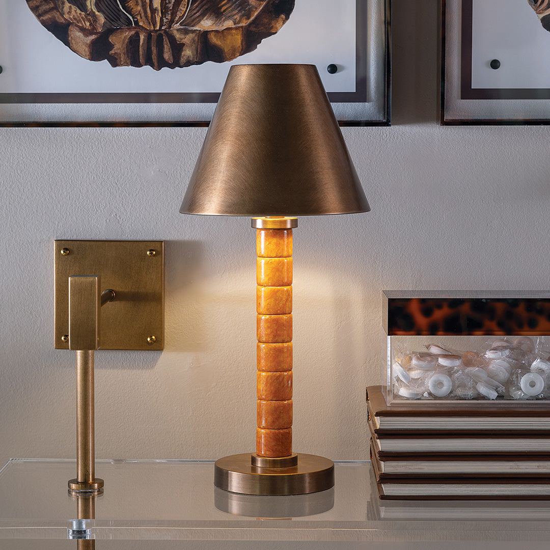 Jade Garden Accent Lamp in Amber - Elegant Home Decor for Living Room, Bedroom & Office - Perfect Feng Shui Lighting for Relaxation & Meditation