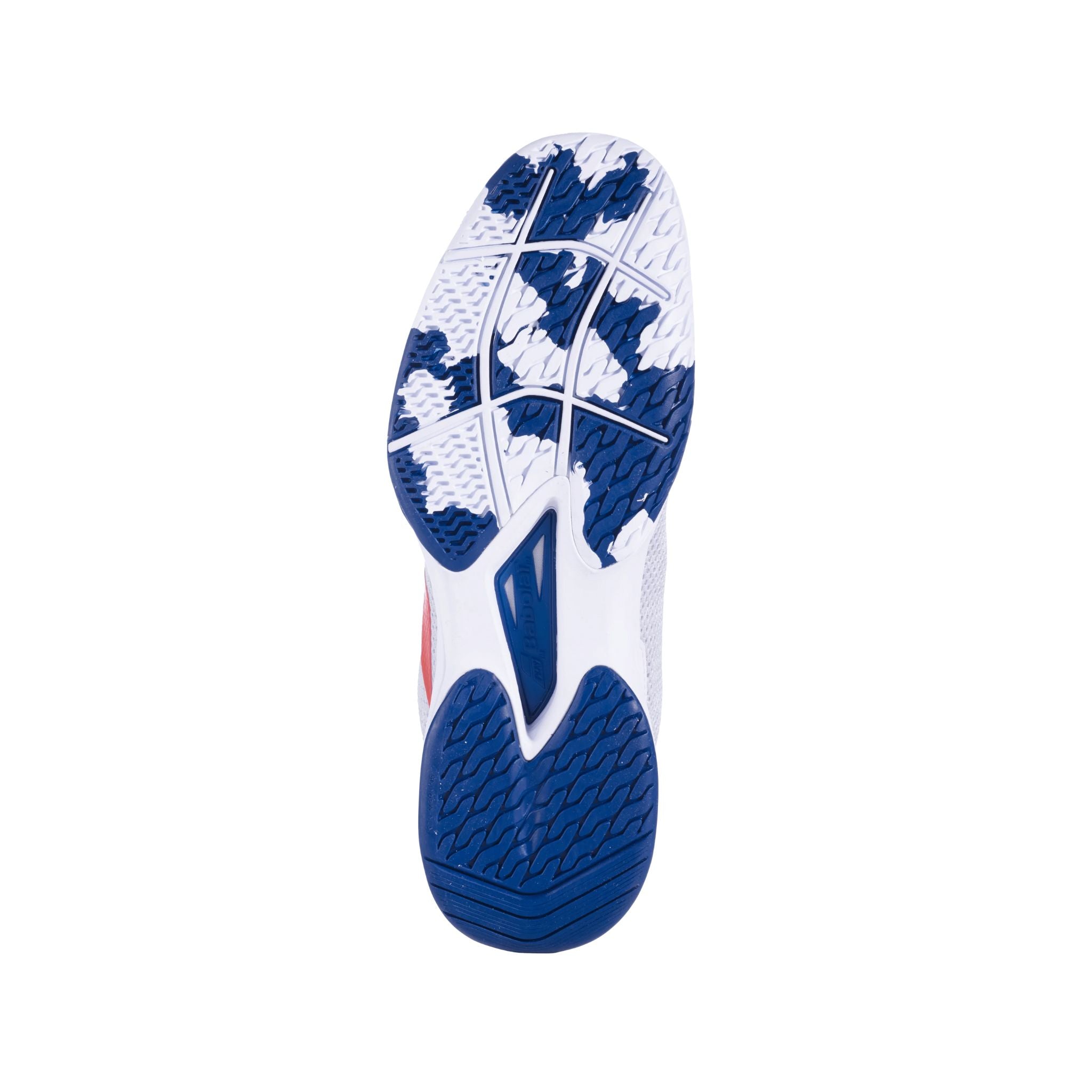 Babolat Jet Tere All Court Men's Tennis Shoes - White/Estate Blue - Lightweight & Durable for Competitive Play & Training