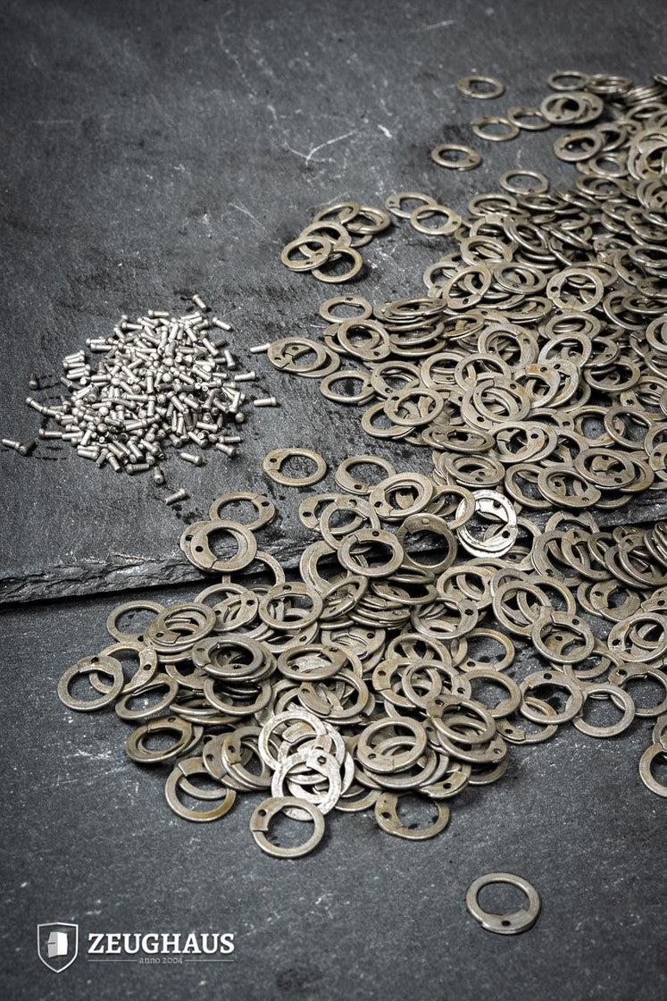 9mm Steel Oiled Flat Rings With Rivets - 1kg Loose Hardware for DIY Leathercraft, Jewelry Making & Bag Accessories