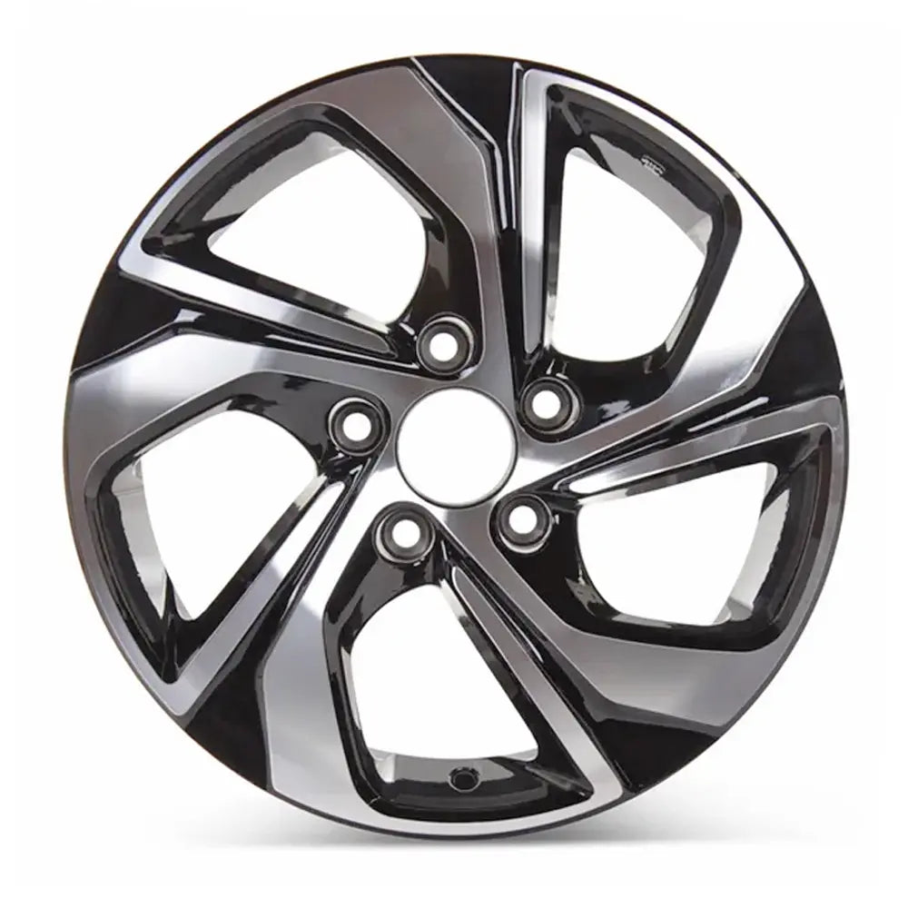 16 Inch Honda Accord Wheel Replacement 2016 2017 - Machined Black Replica Rim 64078 42700T2AL62 - Perfect for Car Upgrades & Customization