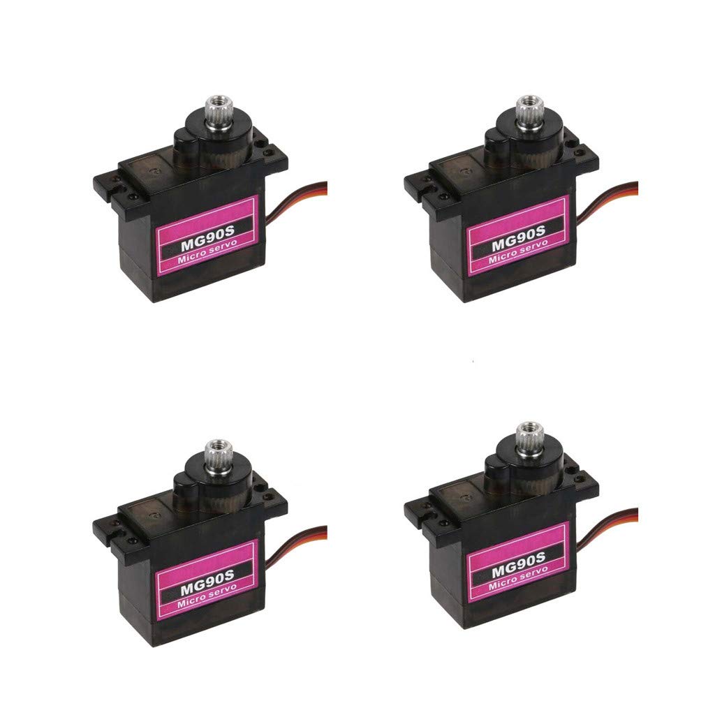 **4PCs MG90S Micro Metal Gear 9g Servo for RC Plane, Helicopter, Boat, Car & Drone – High-Speed 360° Rotation, Durable RC Accessories & Parts – Perfect for DIY Repairs, Upgrades & Racing**    *(Use Cases: Ideal for RC hobbyists, drone enthusiasts, and model builders to enhance performance, control, and precision in RC planes, helicopters, boats, cars, and drones.)*