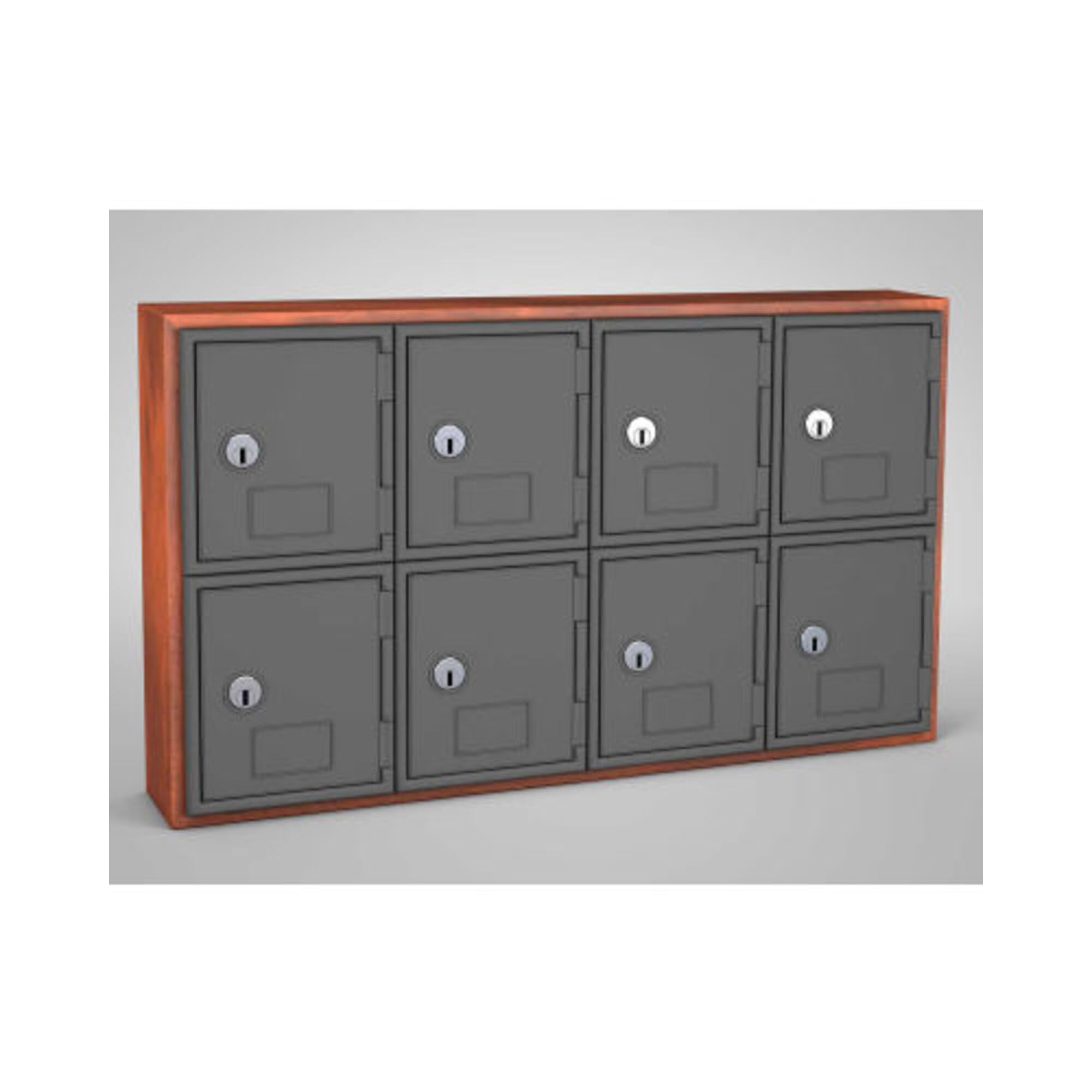 United Visual UVQ1043-8 Cell Phone Locker with Key Lock - 24