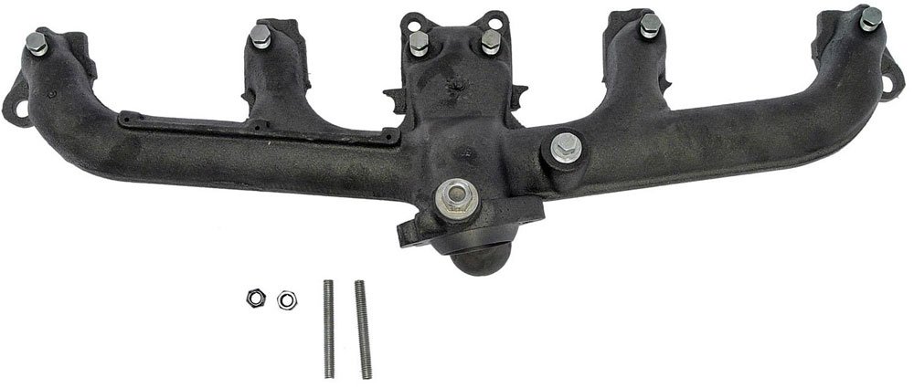 APDTY 785348 Exhaust Manifold with Gasket & Downspout Bolts Compatible with 1980-1990 Jeep/AMC Straight 6 Cylinder 4.2L Engine - Replacement Part for Improved Performance & Emissions