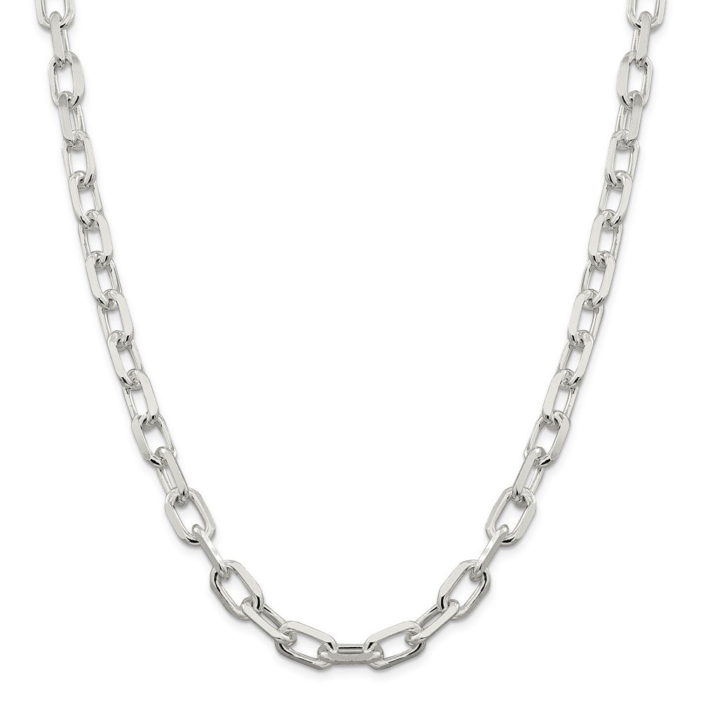 925 Sterling Silver 9mm Diamond-Cut Open Link Cable Chain Necklace, Bracelet or Anklet - Perfect for Everyday Wear, Gifts & Special Occasions