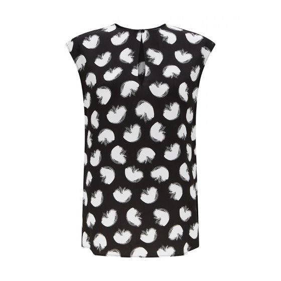 Itino Women's Black V-Neck Top - Slim Fit Casual Blouse for Work & Everyday Wear | Perfect for Office, Dates & Outings