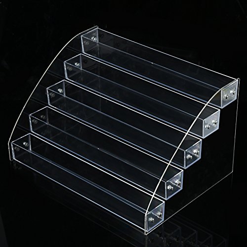 5-Layer Acrylic Nail Polish Organizer - Essential Oil & Cosmetic Storage Rack for Salon & Home Use