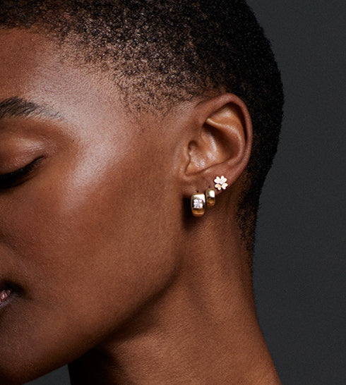 14K Gold Huggie Hoop Earrings for Women - Minimalist Small Hoops for Everyday Wear - Perfect for Work, Date Night & Casual Outfits
