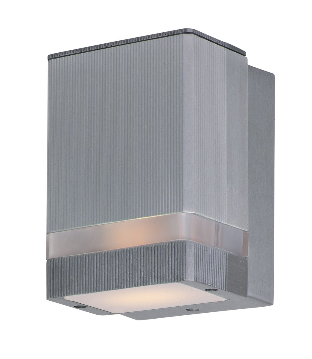 Brushed Aluminum Wall Sconce with 1 LED Light Bulb - 4 Inch, 10 Watts - Modern Indoor Lighting for Bedroom, Hallway & Living Room