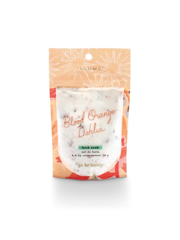 Illume Blood Orange Dahlia Bath Soak - Relaxing & Moisturizing Bath Salts for Stress Relief & Skin Hydration - Perfect for Spa Nights, Self-Care Routines & Gift Giving