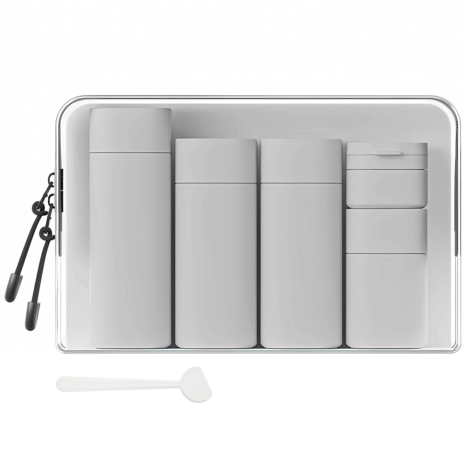 TSA Approved 5-Pack Leak Proof Travel Bottles for Toiletries - Refillable Shampoo & Conditioner Containers with Clear Toiletry Bag | Perfect for Air Travel, Gym, Camping & Vacation Essentials