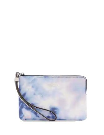 Coach Corner Zip Wristlet with Tie Dye Print - Stylish Crossbody Bag for Women, Perfect for Everyday Use, Travel & Shopping