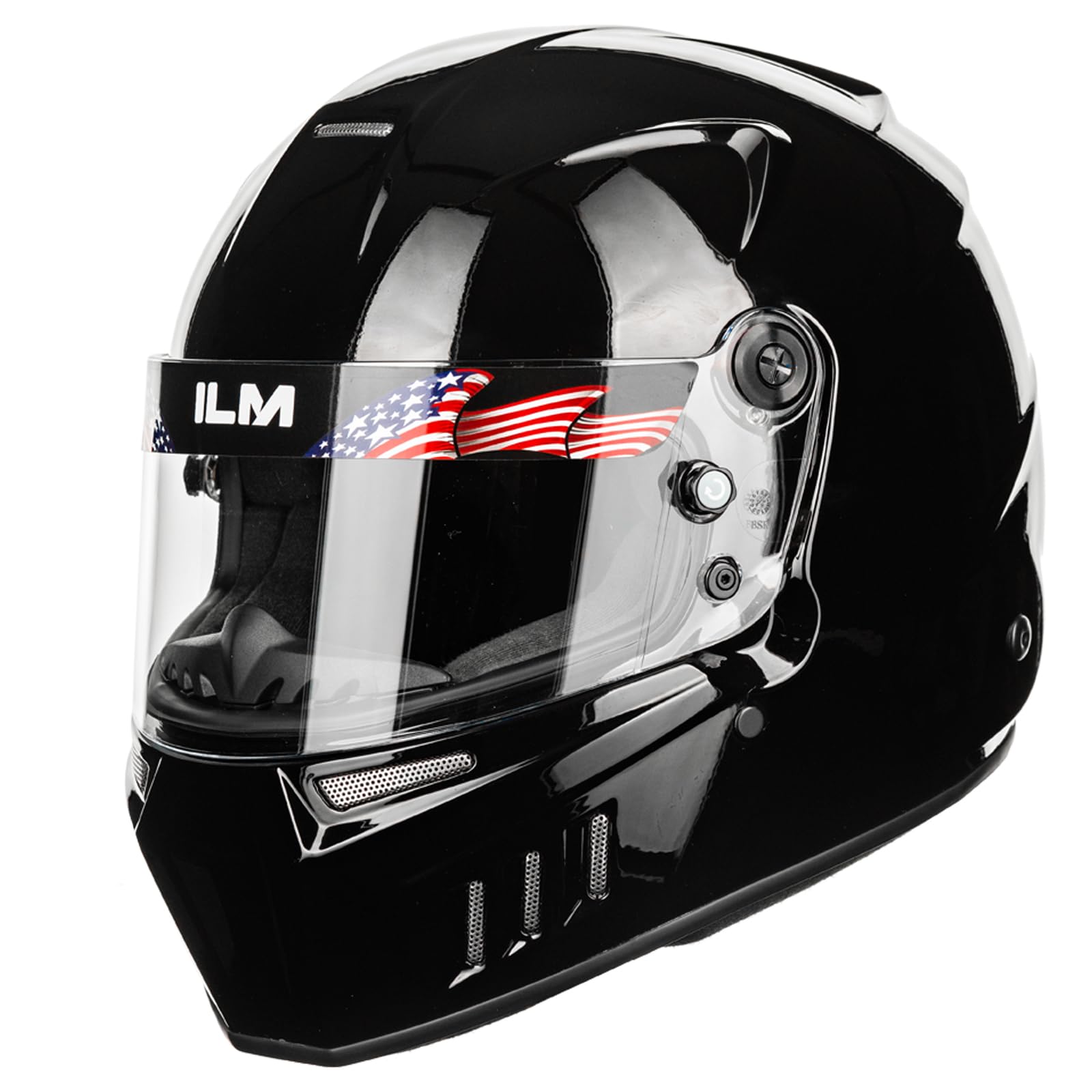 ILM Snell SA2020 Full Face Auto Racing Helmet - Lightweight Fiberglass for Men & Women (Model 890) - Perfect for Karting, Track Days & Motorsports