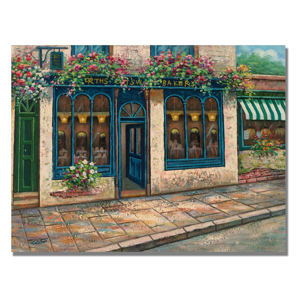 Trademark Fine Art Bakery by Rio Canvas Wall Art - 35x47 Inch Large Kitchen Decor - Perfect for Dining Room, Cafe & Bakery Wall Decoration