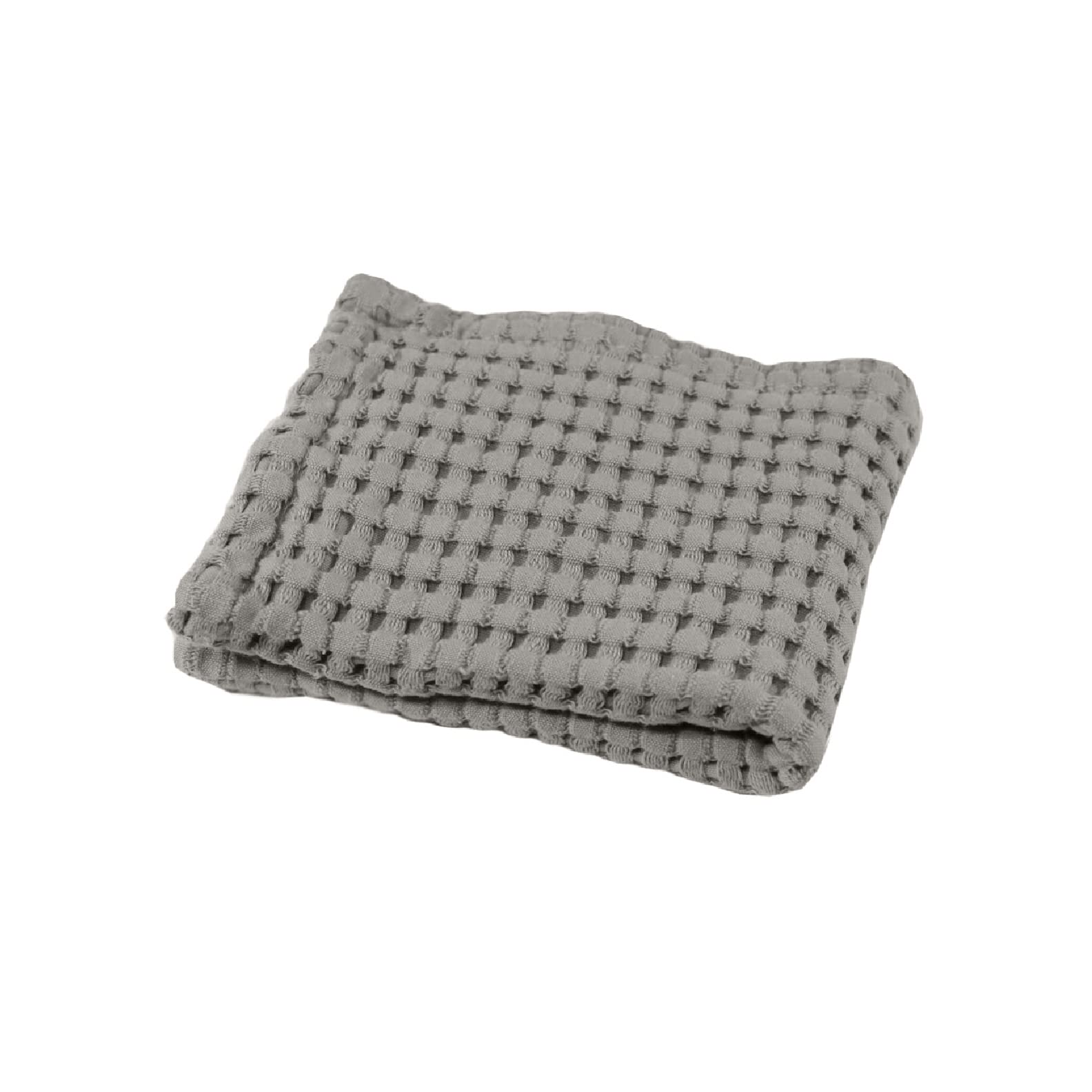 GILDEN TREE Quick Dry Waffle Towel Set - Exfoliating Washcloths for Face & Body | Ultra Absorbent Thin Towels | Modern Style Pewter Color | Perfect for Spa, Gym & Travel