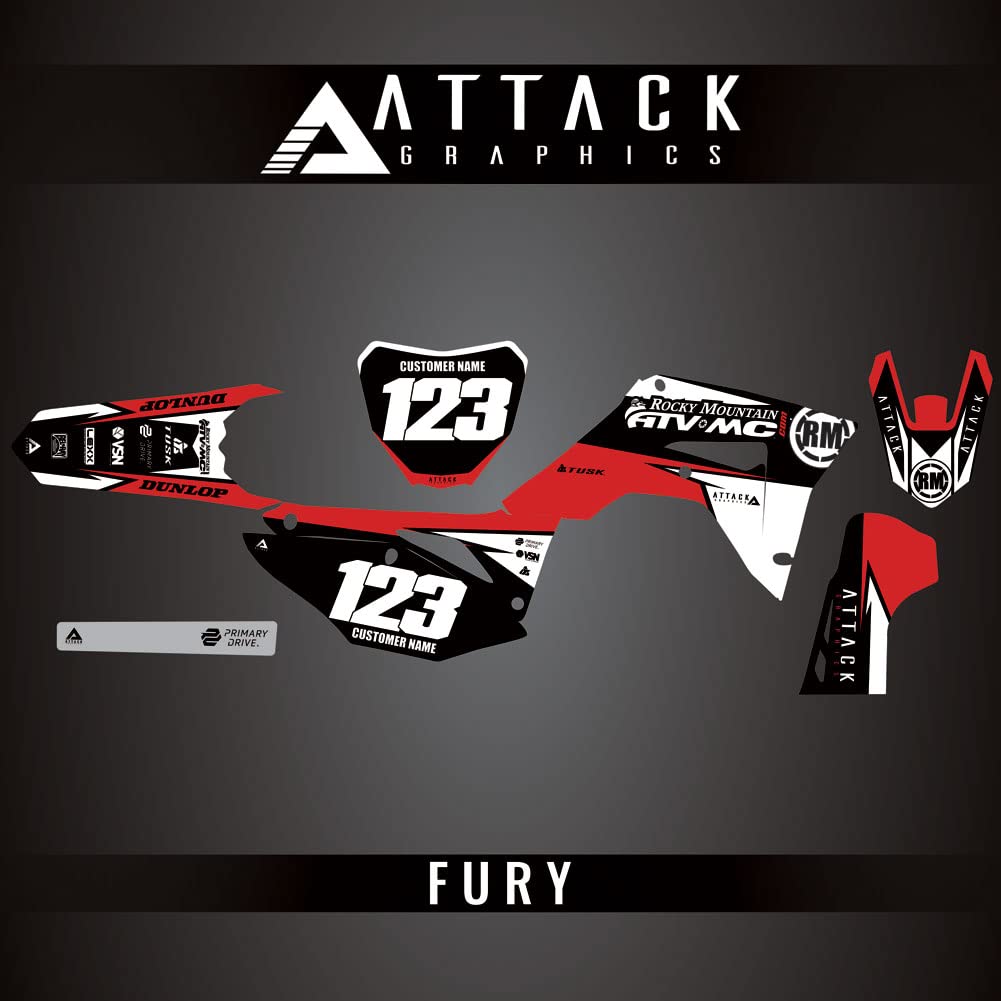 Custom Fury Complete Bike Graphics Kit for Honda CRF250R 2021 - High-Quality Dirt Bike Decals & Stickers for Motocross Racing & Off-Road Adventures