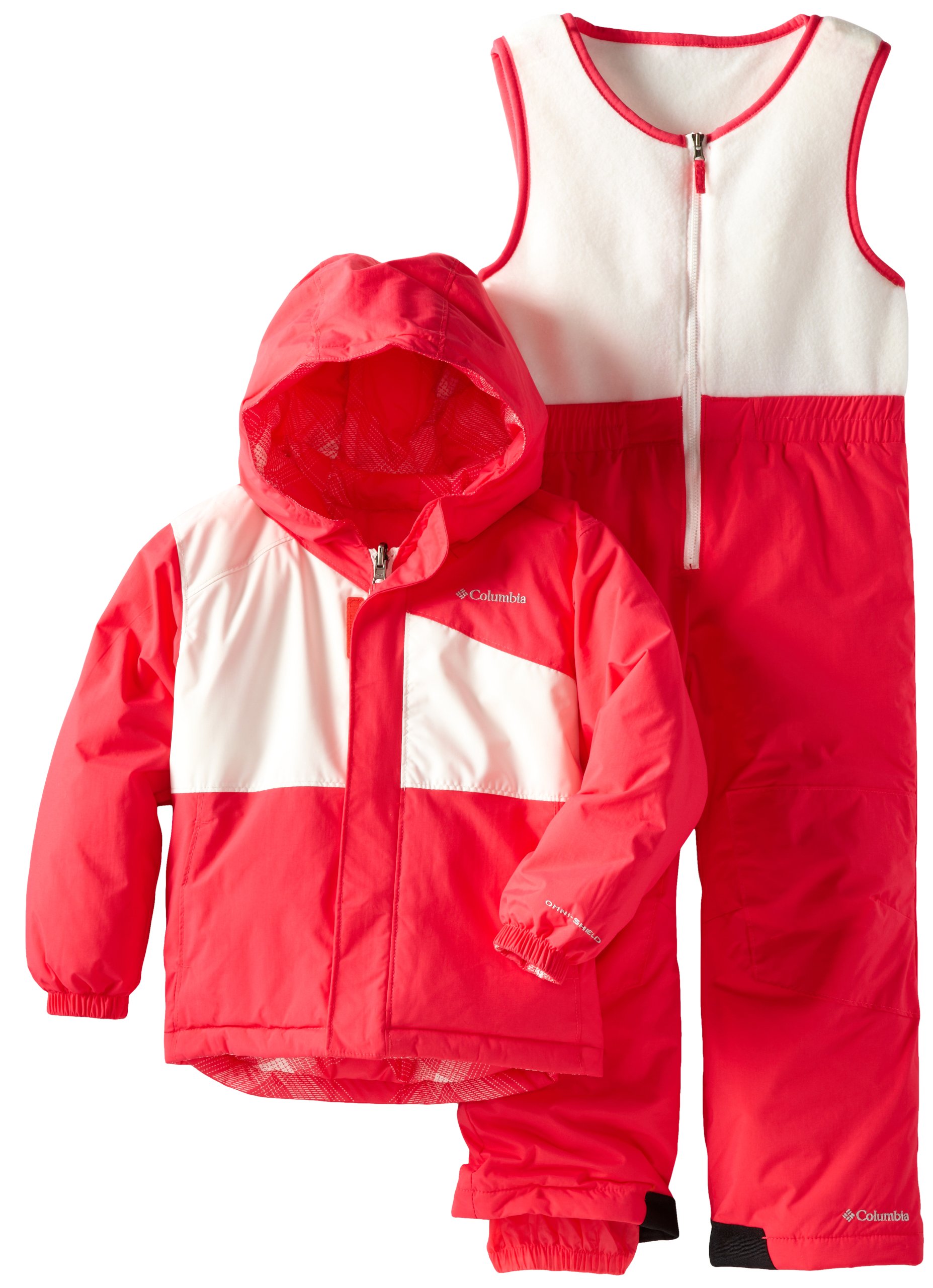 Columbia Little Girls' Snow Slush Reversible Jacket & Bib Snowsuit Set - Waterproof Winter Outerwear for Skiing, Sledding & Snow Play