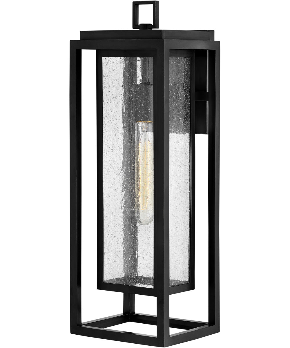 Black Large Outdoor Wall Mount Lantern - Weatherproof Exterior Light Fixture for Porch, Patio, Garden & Entryway Lighting