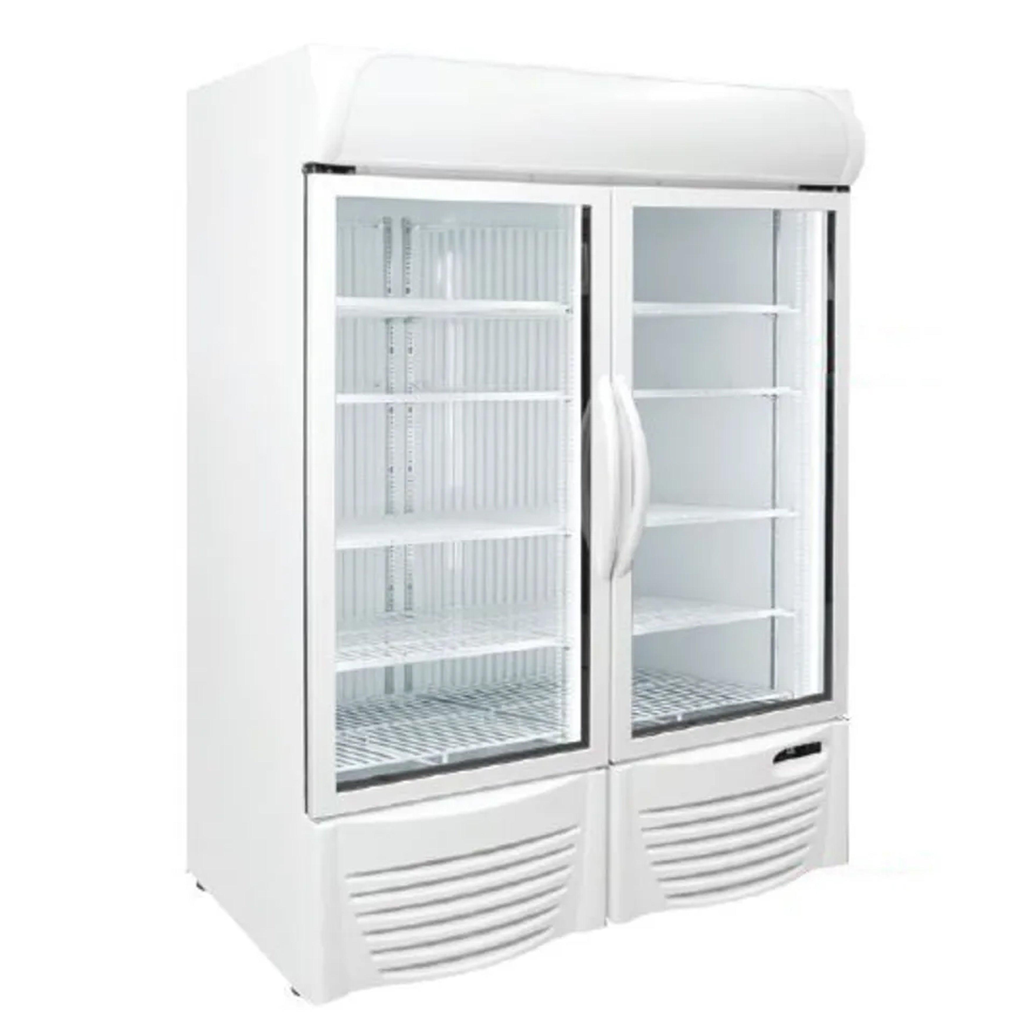 Excellence Industries GDF 43, 46 Commercial 2 Glass Door Merchandiser Freezer 37.1 cu.ft - Stainless Steel Commercial Refrigerator for Restaurants, Grocery Stores & Convenience Shops