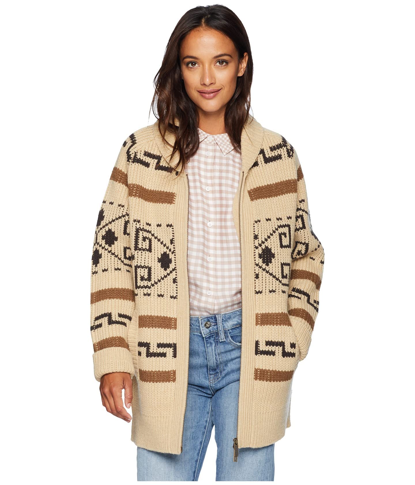 Pendleton Women's Long Westerley Cardigan - Soft Wool Blend Open Front Sweater for Fall & Winter | Cozy Layering for Office, Travel & Casual Outfits