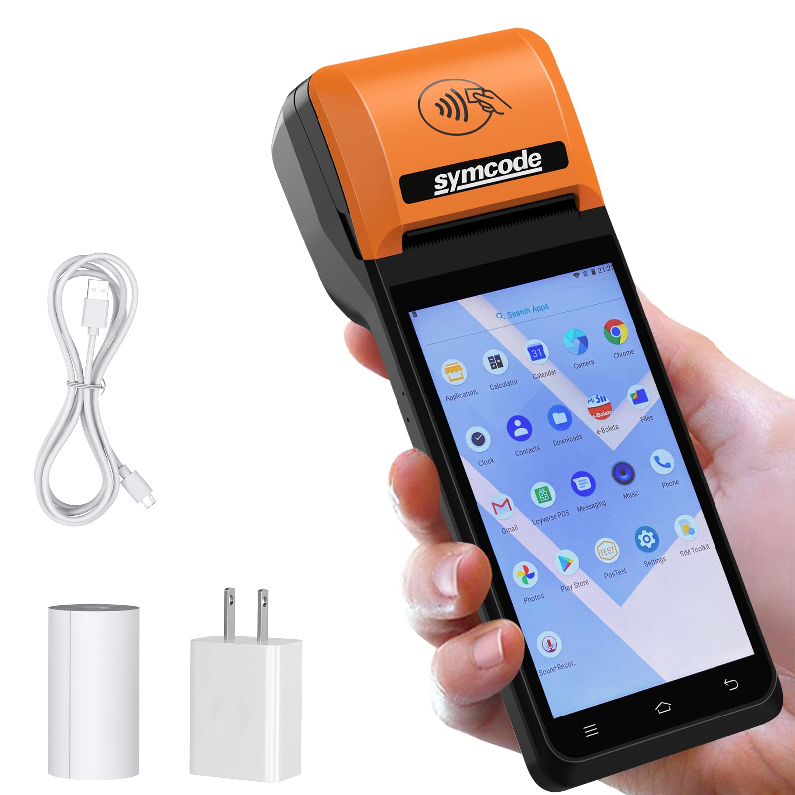 Symcode POS PDA Thermal Receipt Printer with 1D/2D Barcode Scanner - 5.5