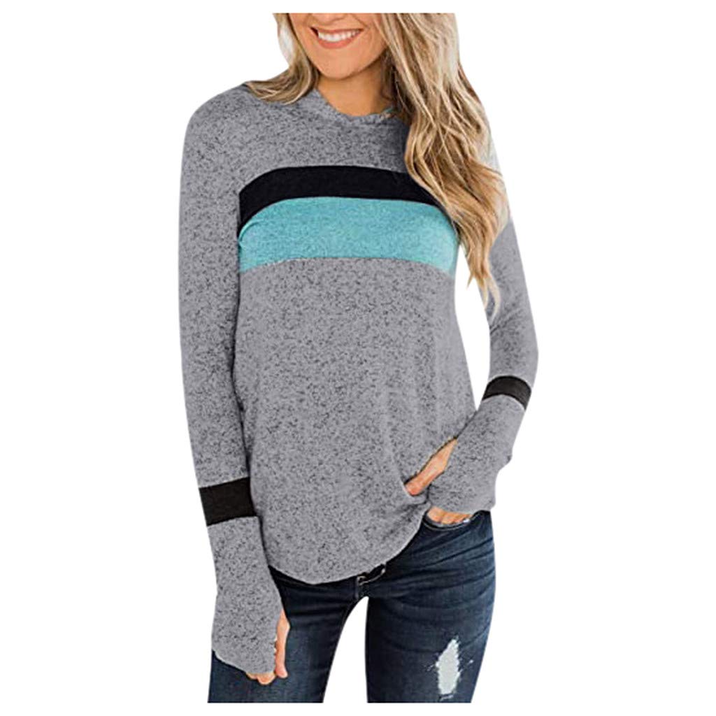 Women's Casual Long Sleeve V-Neck Tunic Hoodie - Loose Fit T-Shirt Top for Leggings | Perfect for Yoga, Running Errands & Lounge Wear