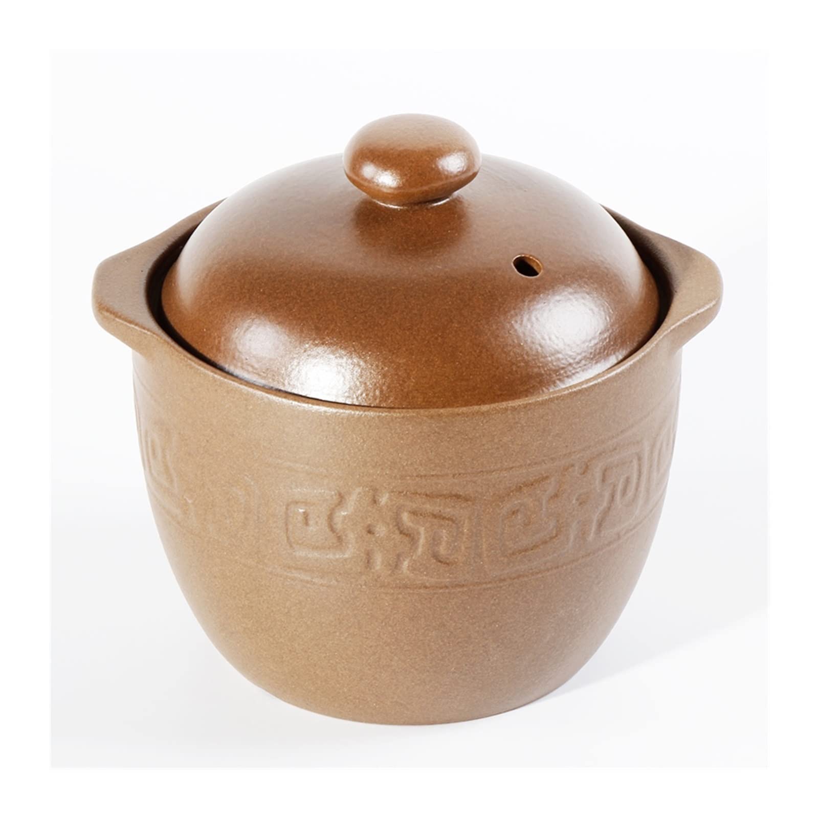 Premium 1L Ceramic Stock Pot with Handles - Stoneware Stew Cup, Casserole, Soup Bowl for Cooking, Steaming & Serving - Ideal for Soups, Stews, Bird's Nest, and Household Kitchen Use