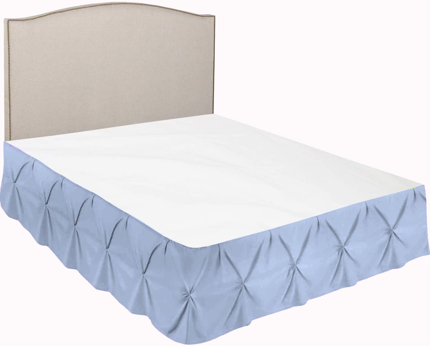 Premium 100% Egyptian Cotton Pinch Pleated Bed Skirt - 1000 Thread Count, 28