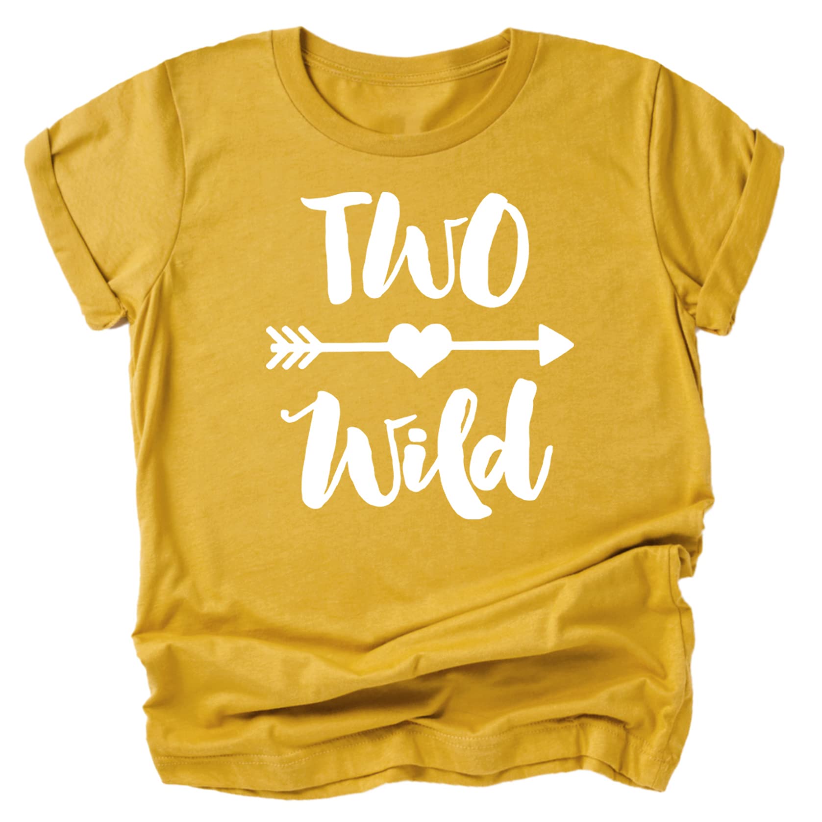 Olive Loves Apple Two Wild 2nd Birthday Girls Shirt - Cute Toddler Girls Second Birthday Outfit - Perfect for Birthday Parties, Photo Shoots & Special Celebrations