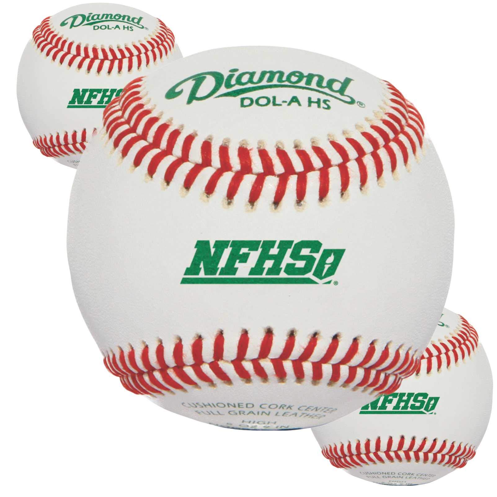 Premium Leather Baseballs for High School & Training - Diamond Sports DOL-A HS Official Game Balls (Pack of 36) - Perfect for Practice, Games & Team Equipment