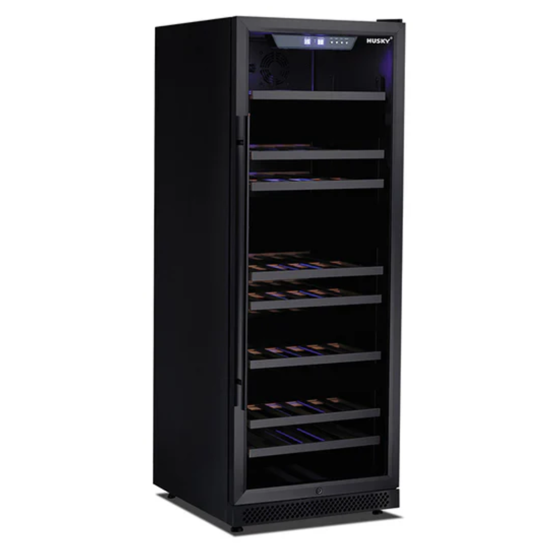 Black Husky Riserva 380L Dual Zone Wine Cooler Refrigerator - Perfect for Home Bars, Restaurants & Wine Cellars | HUSWS128DMBZY