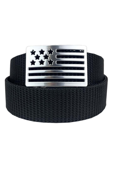 American Flag Gun Belt - Tactical Duty Belt with Patriotic Buckle for Concealed Carry & Outdoor Activities