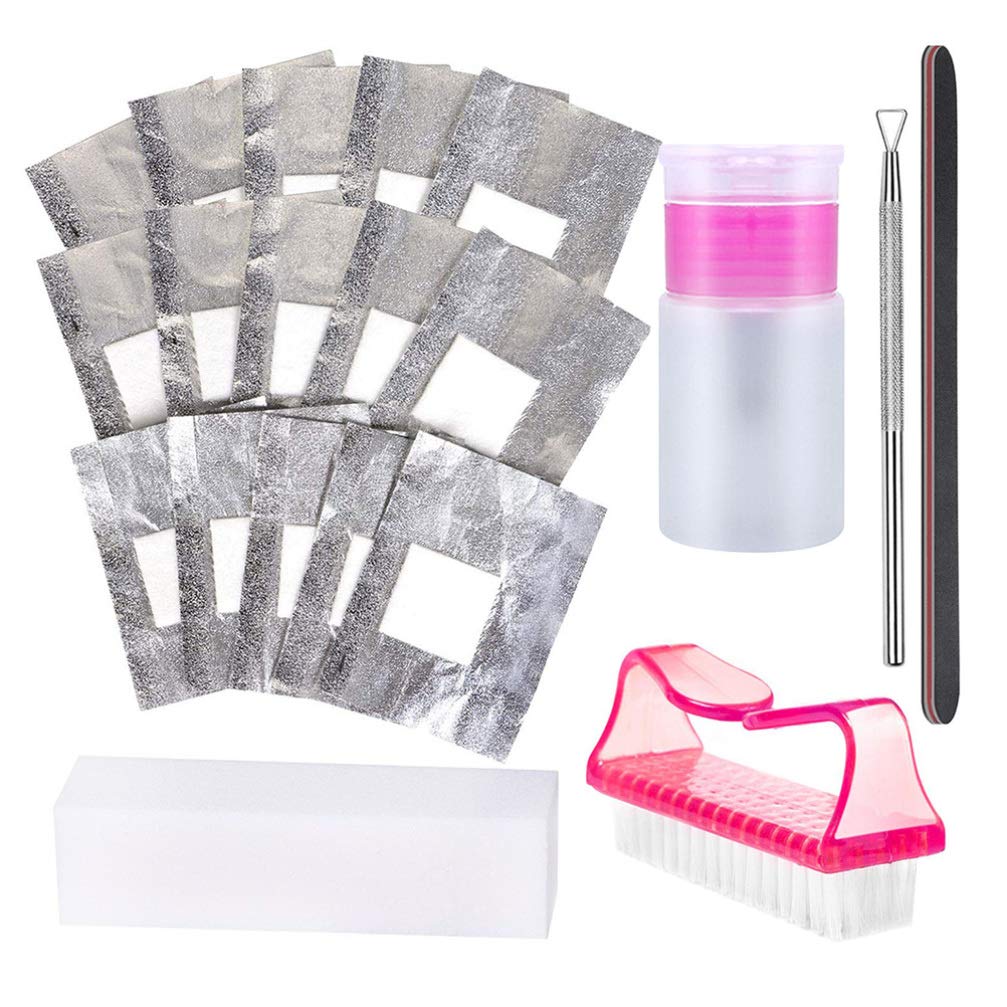 Minkissy Professional Nail Care Kit - Nail Buffers, Polish Remover, Sanding Block, Nail Brush & Pump Dispenser | At-Home Manicure & Salon Quality Nail Polish Removal Tools | Perfect for DIY Nail Care, Salon Professionals & Gift Sets