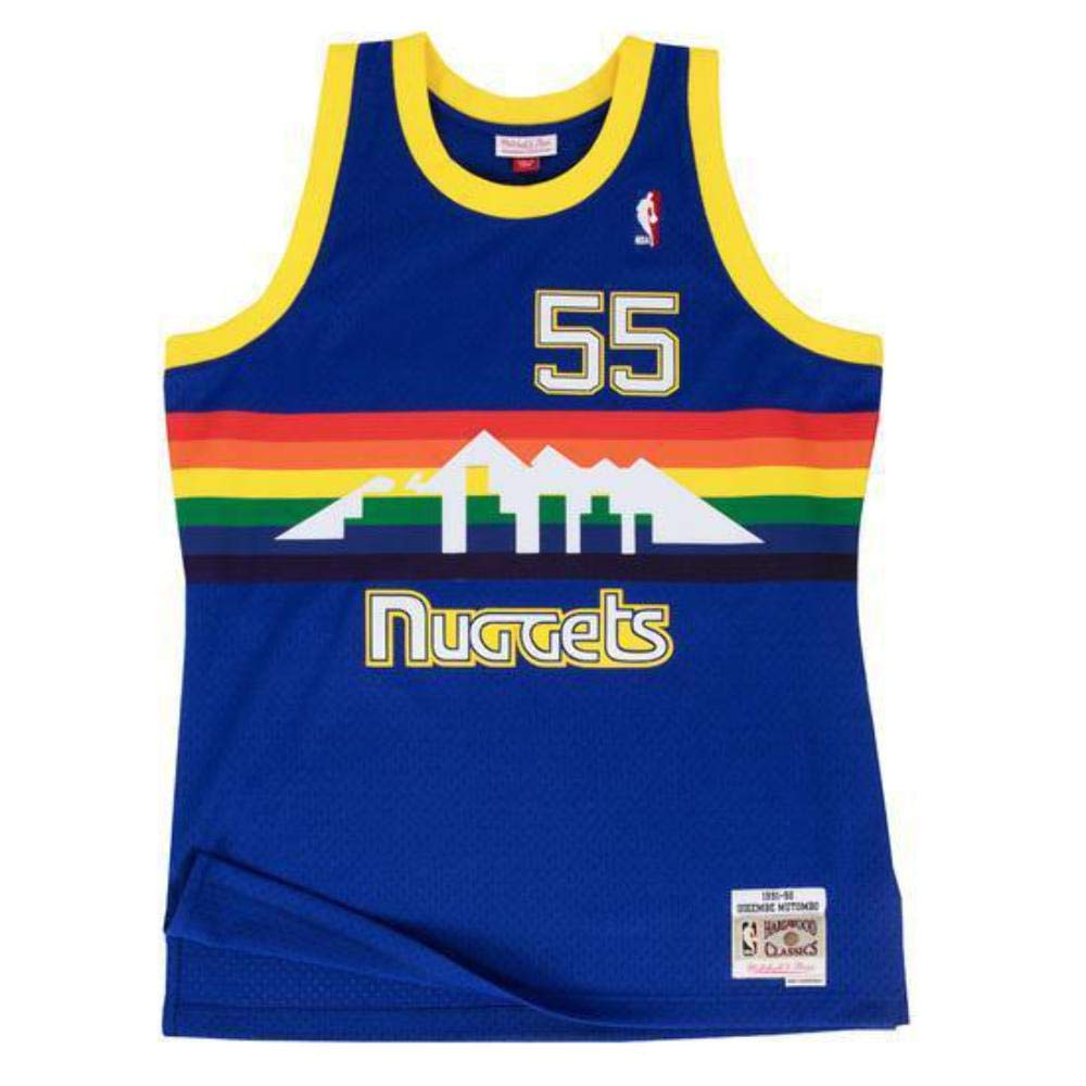 Mitchell & Ness Denver Nuggets Dikembe Mutombo 1991 Authentic Swingman Jersey - NBA Basketball Fan Gear for Games & Collectibles
