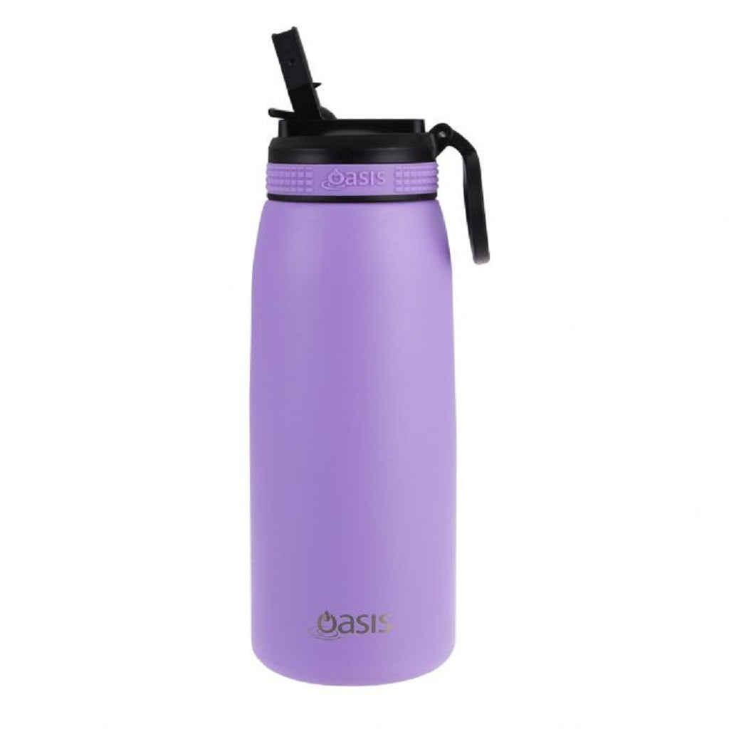 Oasis 780ml Insulated Sports Water Bottle with Straw - Leak Proof, BPA Free, Keeps Drinks Cold 24 Hours - Perfect for Gym, Hiking & Outdoor Activities - Lavender