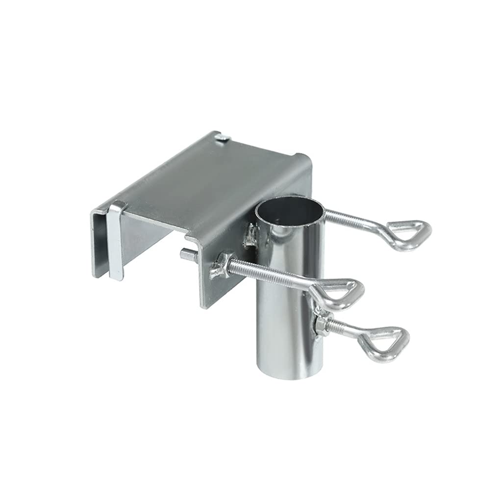Heavy Duty Patio Umbrella Stand with Clamp Holder - Iron Base for Outdoor, Beach, Deck & Fishing - Perfect for Garden, Poolside, and Backyard Relaxation