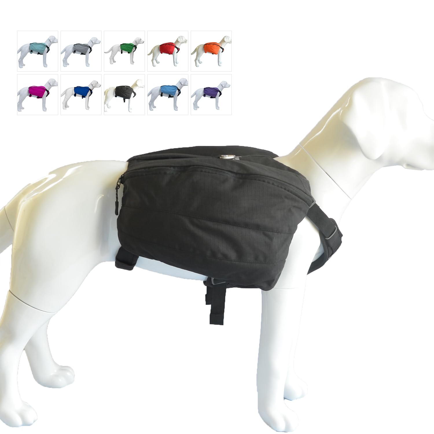 **Multifunctional Dog Backpack for Hiking & Travel - Durable Outdoor Dog Saddle Bag with 2 Spacious Side Pockets - Perfect for Small, Medium & Large Dogs (Black) - Ideal for Camping, Walking & Pet Adventures**